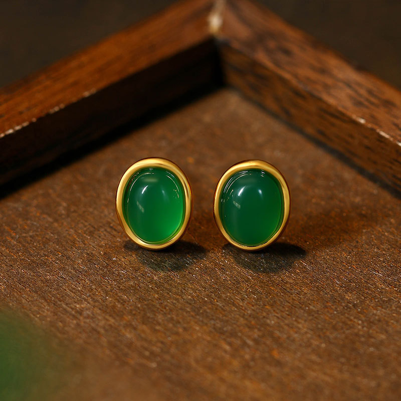Jewelry Making With Stones - Green Natural Jade Earrings Talismans Luxury