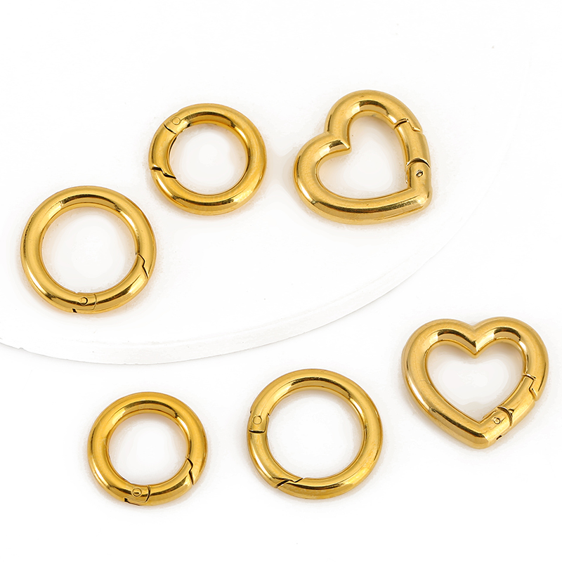 Jewelry Making Class - 2pcs Stainless Steel Clasps Heart Round