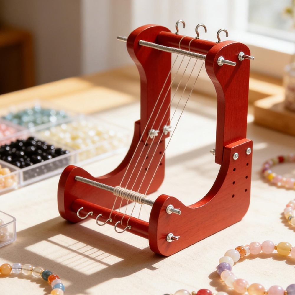 Jewelry Making Necklaces - Wooden Beading Loom Kit Adjustable Length,