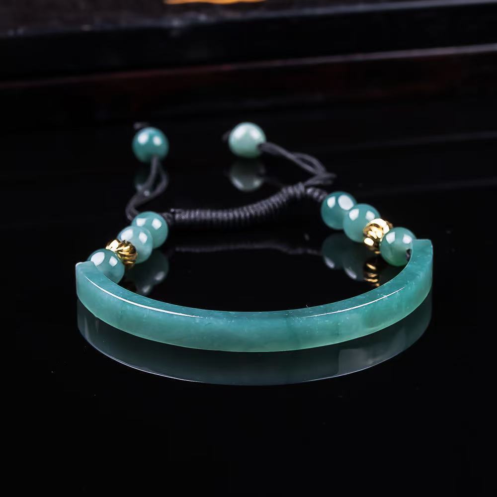 Jewelry Making With Stones - Myanmar Jadeite Bracelet Accessories Carved Gemstone