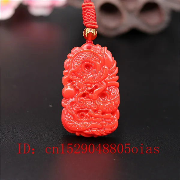 Jewelry Making Necklaces - Natural Red Coral Jade Stone Dragon