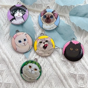 10pcs cartoon animal cat ename - Jewelry Making Necklaces recension och pris