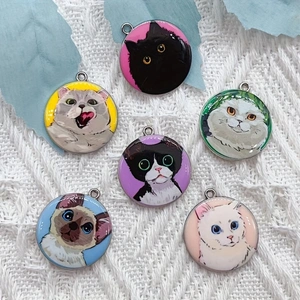 10pcs cartoon animal cat ename - Jewelry Making Necklaces recension och pris