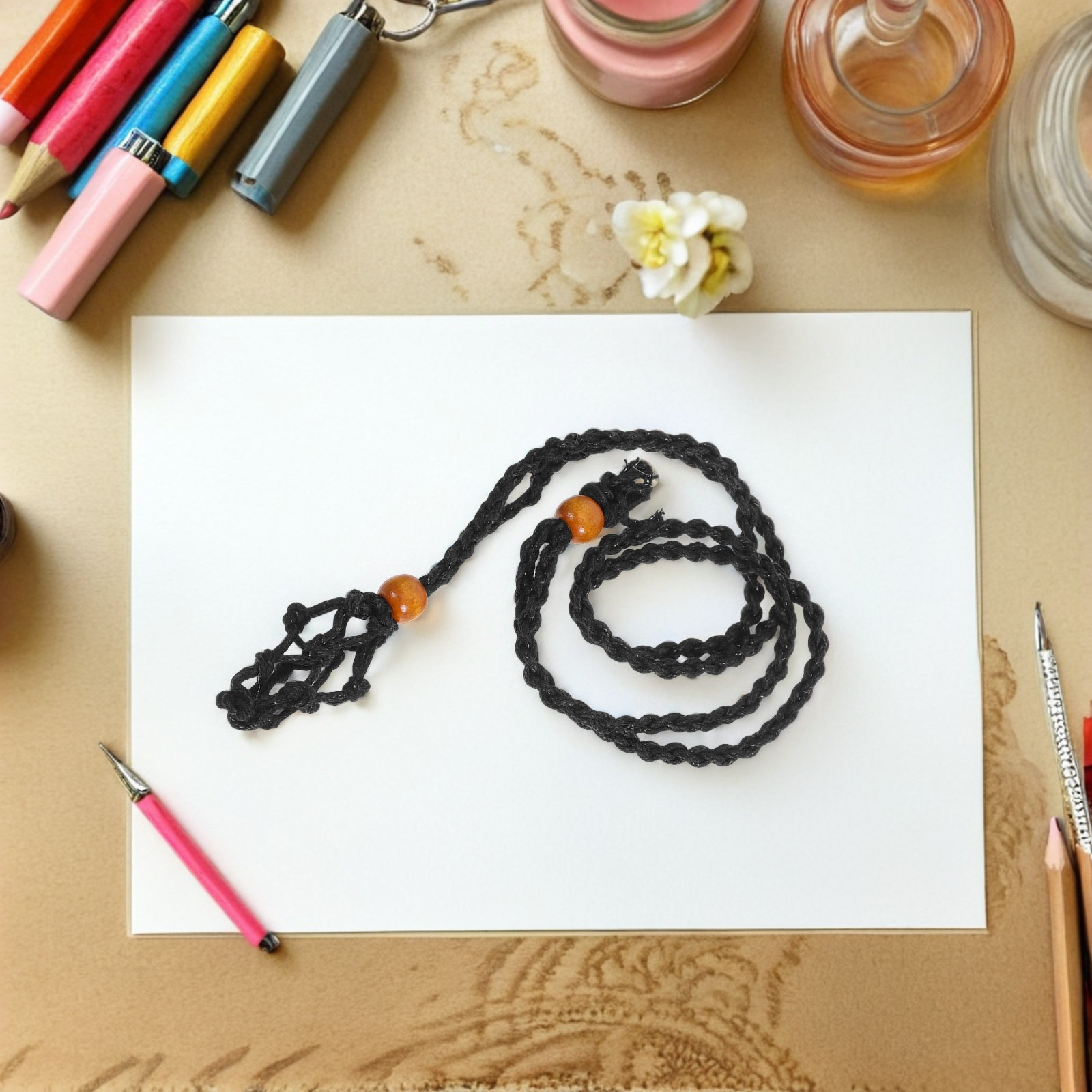1Set DIY Necklace Kit Black Ir - Jewelry Making With Stones recension och pris