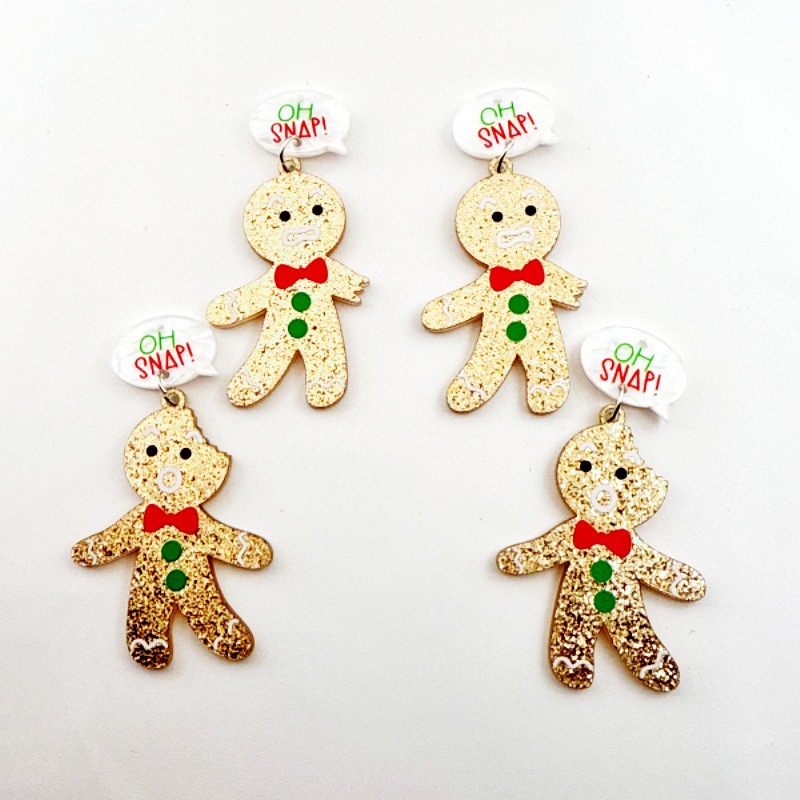 10pcs Cute Christmas Gingerbre - Jewelry Making Necklaces recension och pris