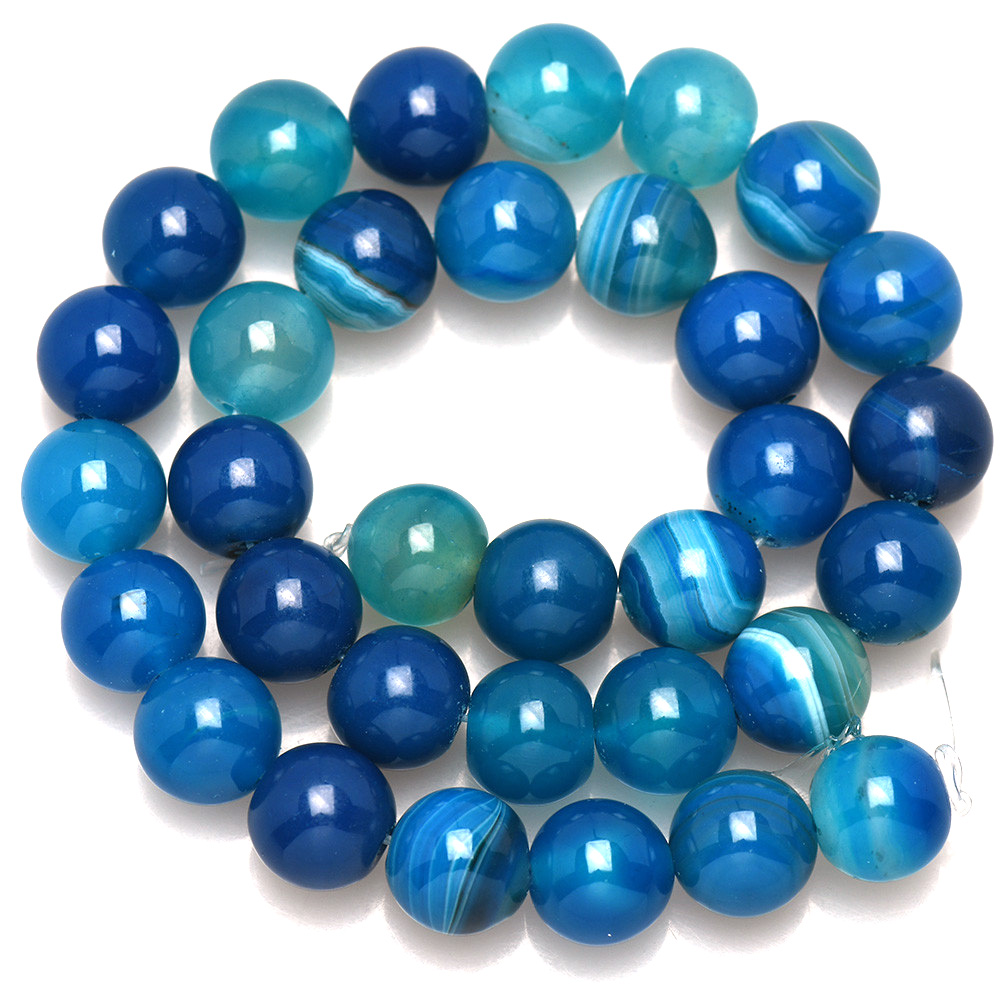 Natural Stone Banded Blue Lace - Jewelry Making With Stones recension och pris