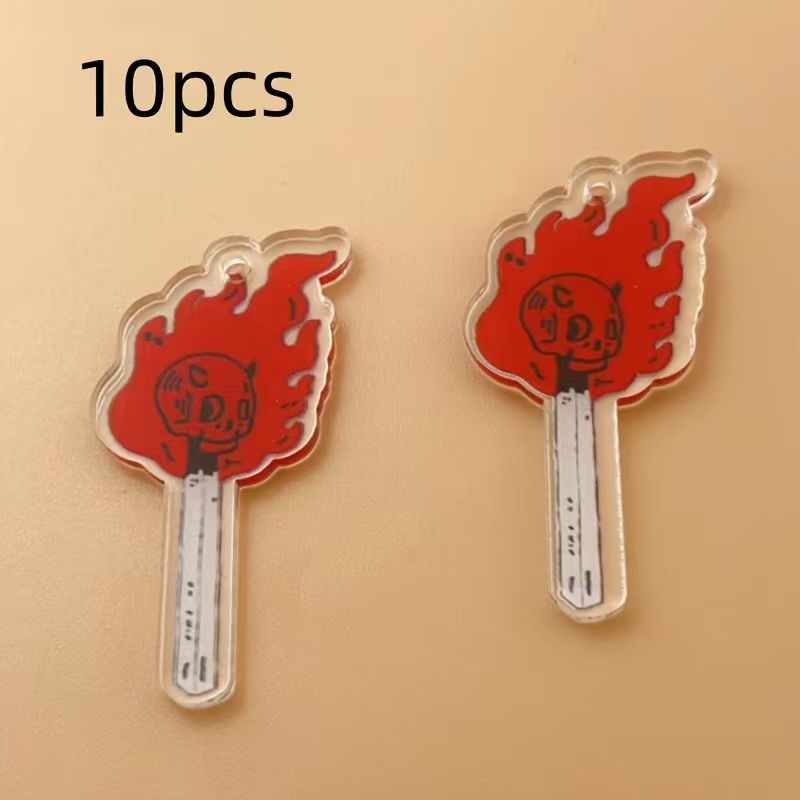 10pcs acrylic skull pendant, D - Jewelry Making Necklaces recension och pris