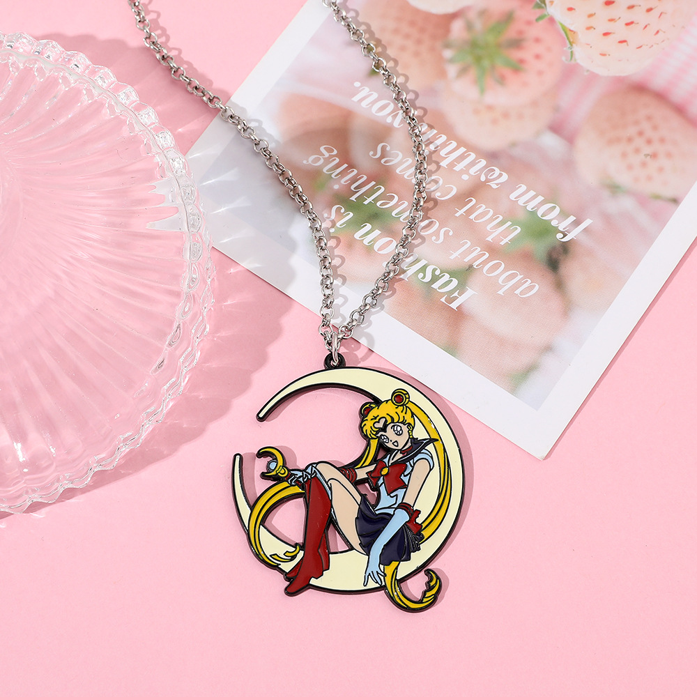 Sweet Anime Metal Enamel Neckl - Jewelry Making Necklaces recension och pris