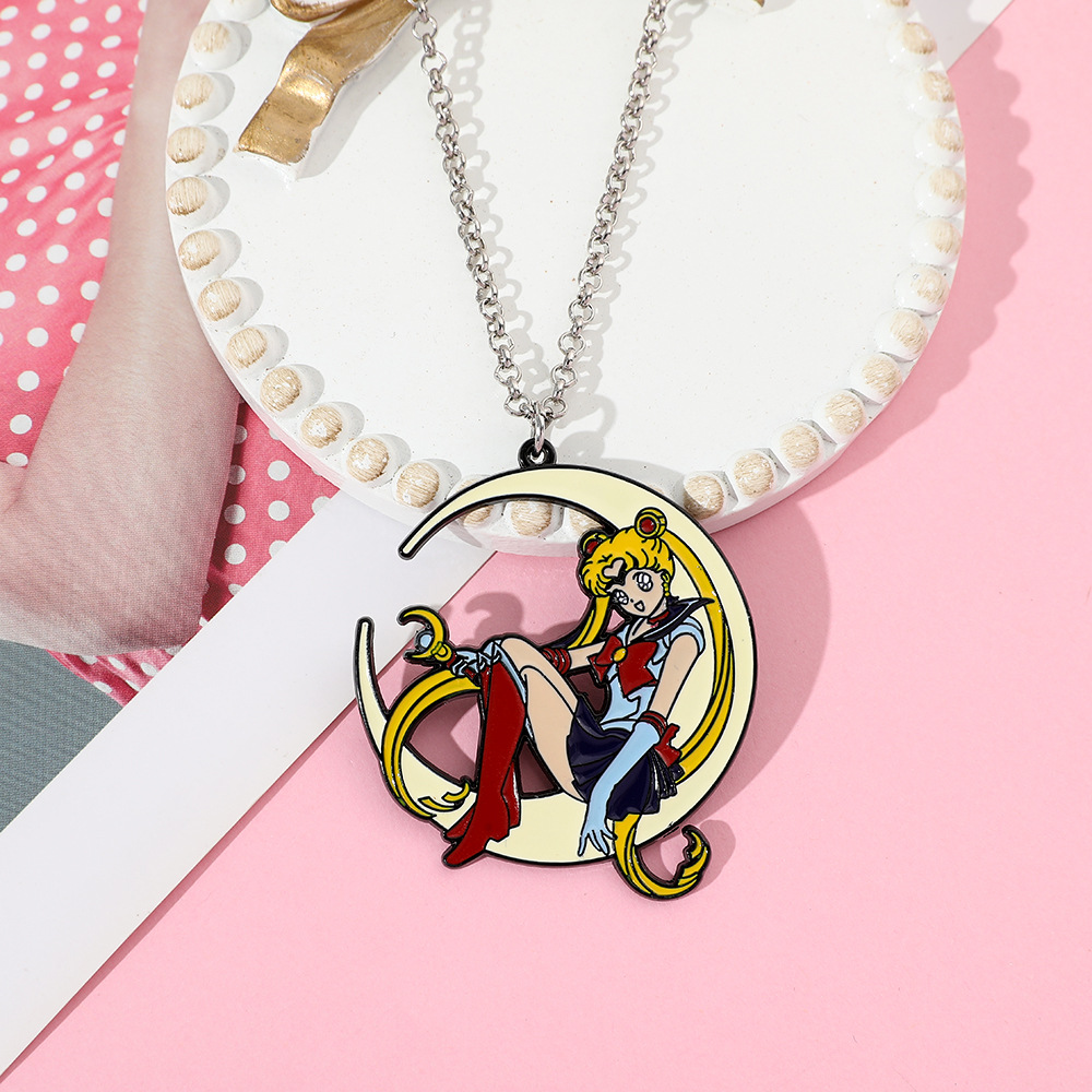 Sweet Anime Metal Enamel Neckl - Jewelry Making Necklaces recension och pris