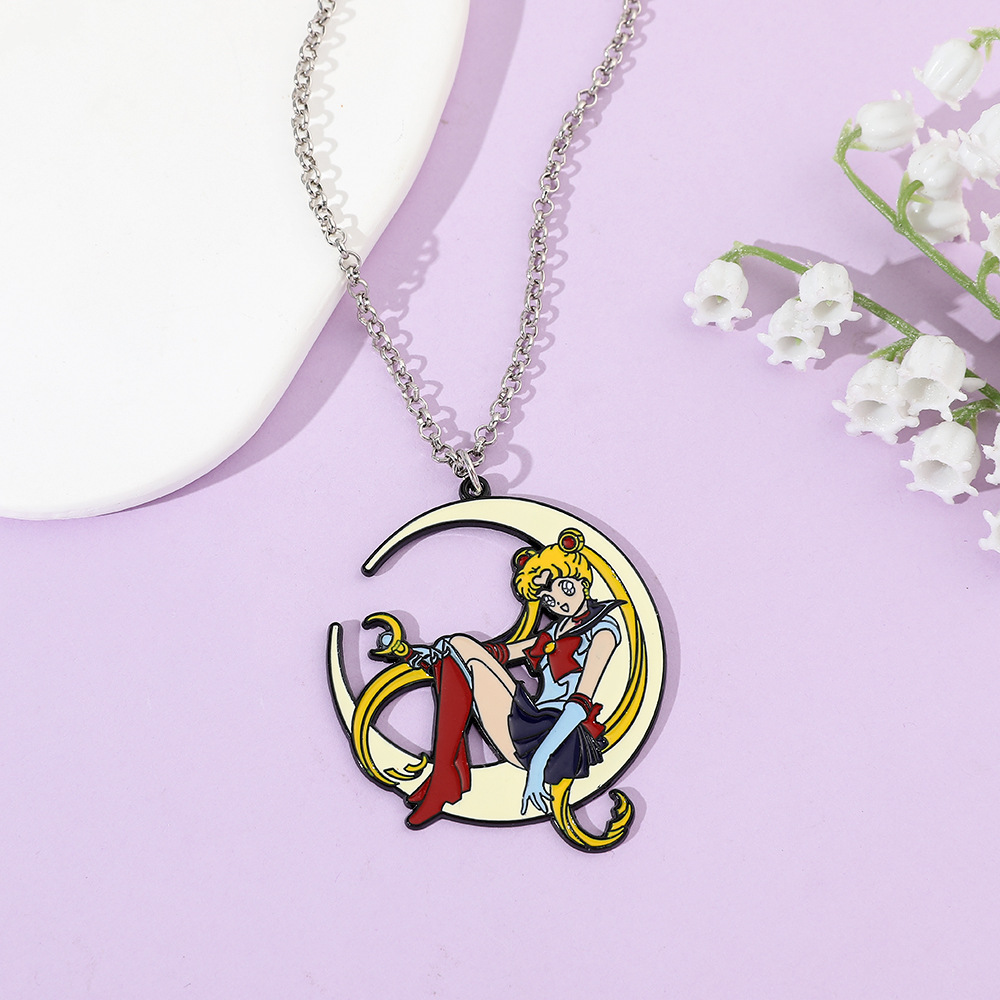 Sweet Anime Metal Enamel Neckl - Jewelry Making Necklaces recension och pris