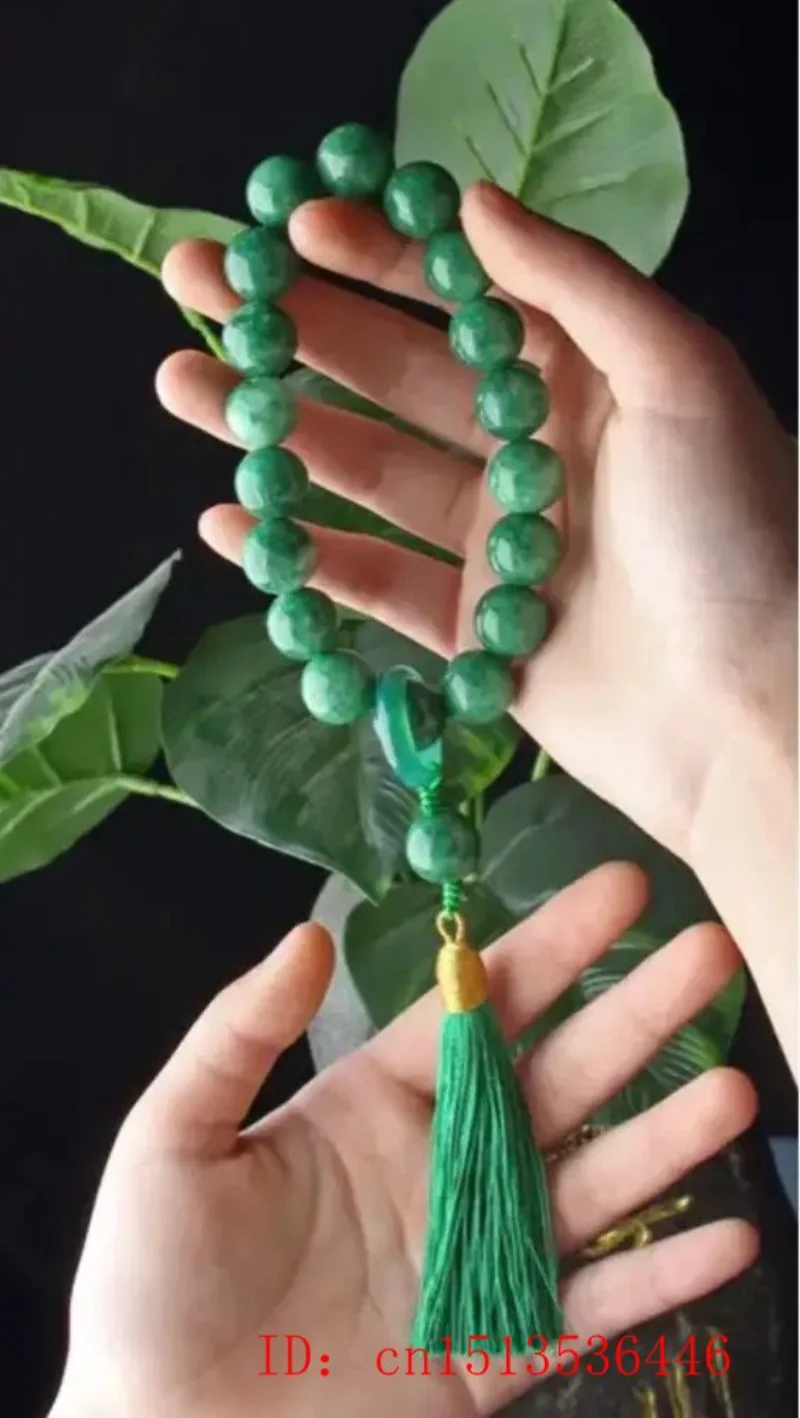 Green Jade Stone 12mm Beads Ta - Jewelry Making Necklaces recension och pris